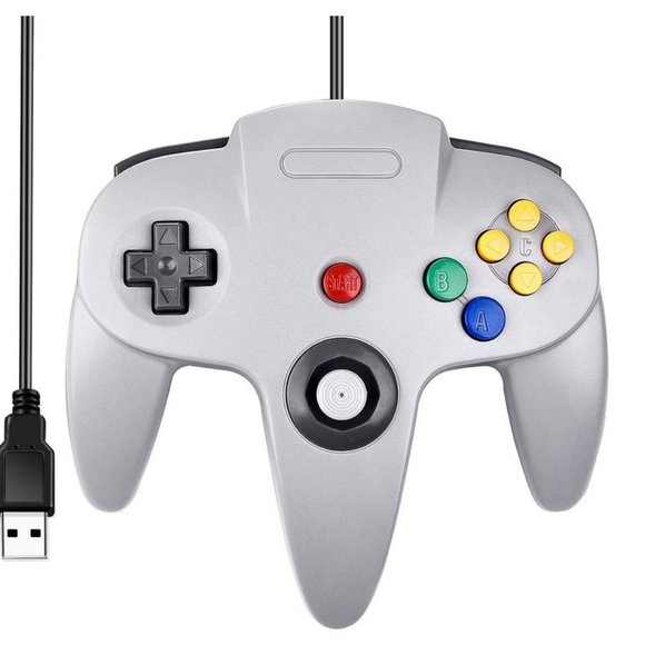 Classic N64 Controller Wired USB PC Gamepad Joystick for Windows PC MAC Linux PI - Picture 1 of 1